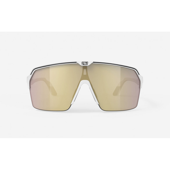 Rudy Project Spinshield air white sun glasses mutilaser gold lens